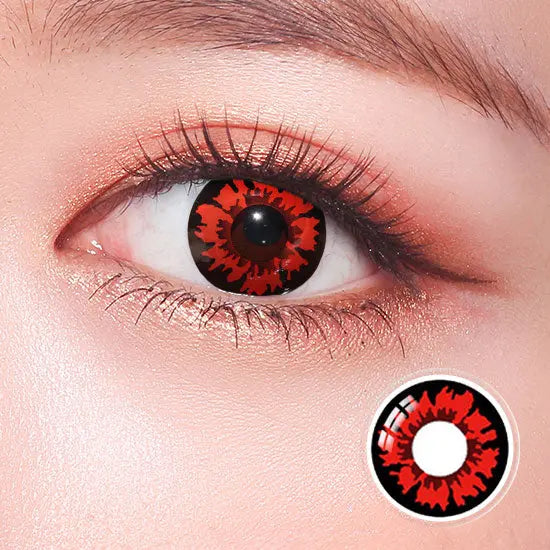 Red Hellfire Crazy Lens Contact Lenses