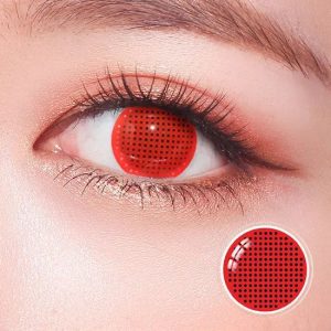 Red Screen Round Mesh Halloween Lens Contact Lenses