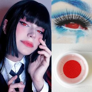 Red Screen Round Mesh Halloween Lens Contact Lenses