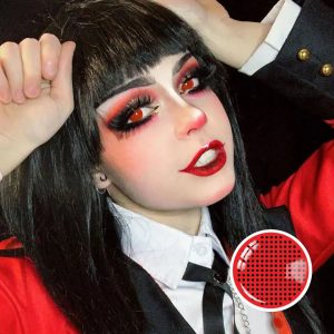 Red Screen Round Mesh Halloween Lens Contact Lenses