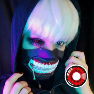 Ghoul Ken Red Anime Lens Contact Lenses