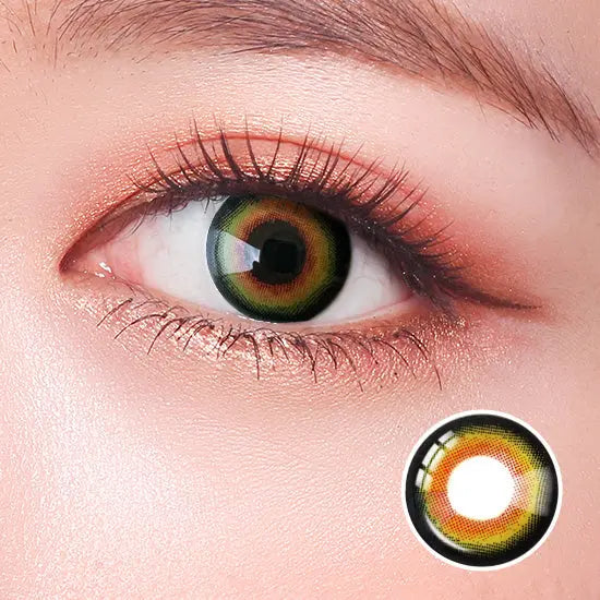Golden Inferno Crazy Lens Contact Lenses