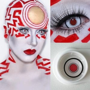 White Robot Mesh Crazy Lens Contact Lenses