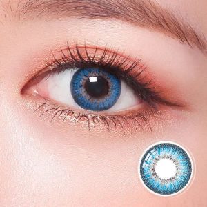 Puffy 3 Tone Blue Contact Lenses