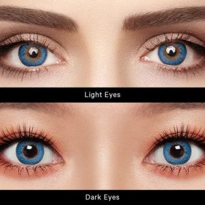 Puffy 3 Tone Blue Contact Lenses