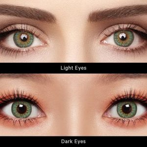 Puffy 3 Tone Green Contact Lenses