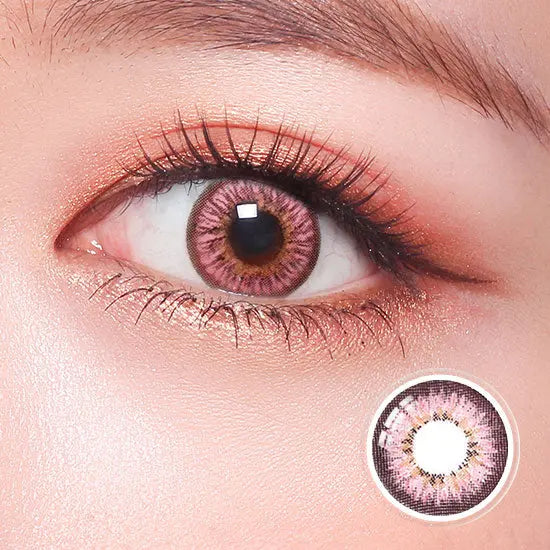 Puffy 3 Tone Pink Contact Lenses