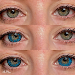Max Elegance Tri-Tone Blue Contact Lenses