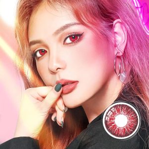 Super Pinky Bright Red Contact Lenses
