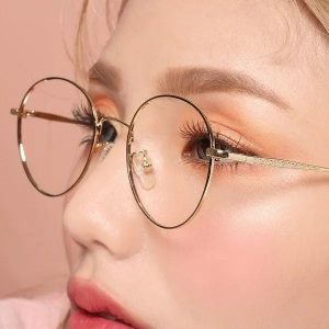 VEU Mirar Eyeglasses 0041 49 Black Gold Brown Contact Lenses