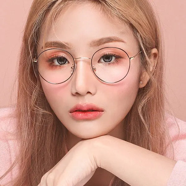 VEU Orbin Eyeglasses 0051 50 Black Gold Black Contact Lenses