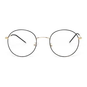 VEU Orbin Eyeglasses 0051 50 Black Gold Black Contact Lenses