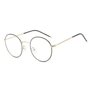 VEU Orbin Eyeglasses 0051 50 Black Gold Black Contact Lenses